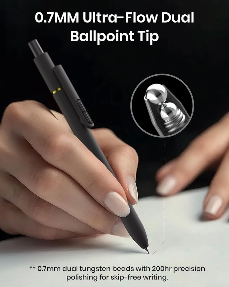 Hiacry 16 Pcs Gel Pens - 0.7mm Fine Point Smooth Writing Fidget Pens, Quick-Dry Long Lasting Black Ink, Office & School Supplies Men Women Student (16 Count, Black Ink) - Image 4